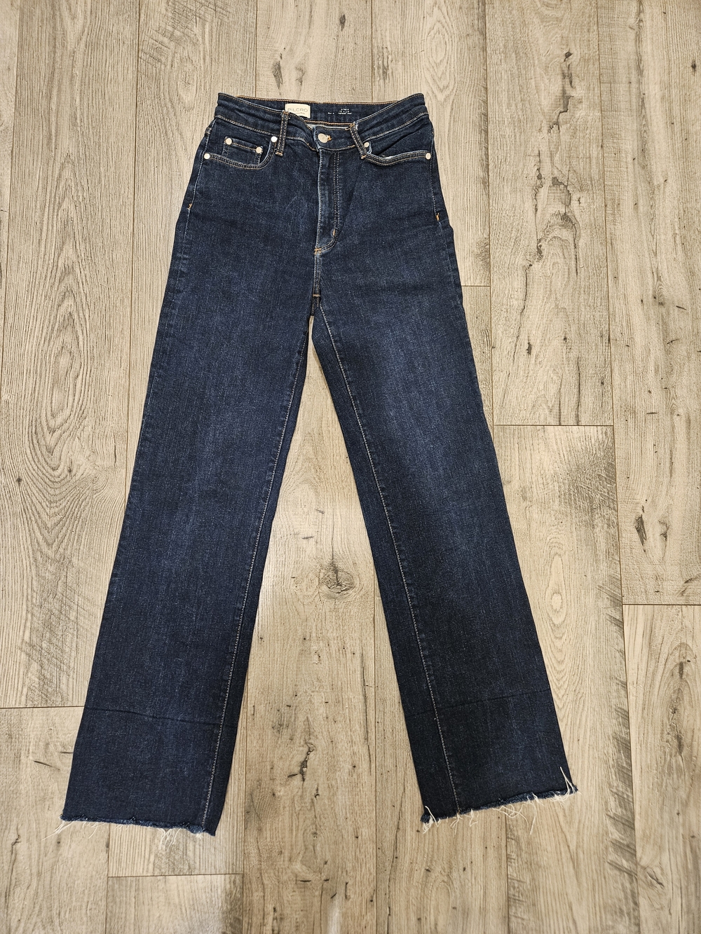 Anthropologie Pilcro Dark Blue High-Rise Wide-Leg Jeans Sz. 26"